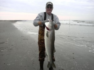 A big striper, Perry loved to fish anywhere.
